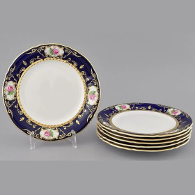 Набор из 6 тарелок Leander Sonata Kobalt + Malé Květy 07160319-0440