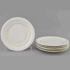 Набор из 6 обеденных тарелок Leander Sonata Tenká Zlatá Odbočka 07160115-1139
