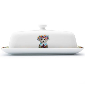 Маслёнка KitchenCraft Mikasa Tipperleyhill Decorative Ceramic Butter Dish MKTIPPBUTPUP