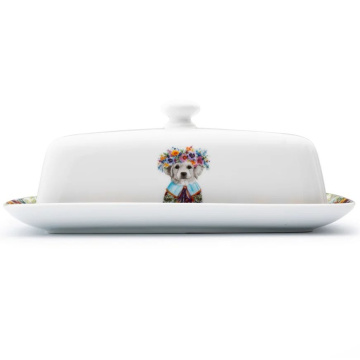 Маслёнка KitchenCraft Mikasa Tipperleyhill Decorative Ceramic Butter Dish MKTIPPBUTPUP