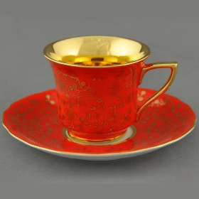 Чашка с блюдцем Leander Windsor Zlaté Květiny 13120413-F341