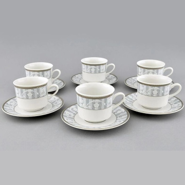6 чашек с блюдцами Leander Sabina Šedý Ornament 02160415-1013