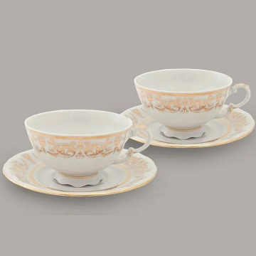 Набор из двух чайных пар Leander Sabina Zlatý Ornament 07140425-1373