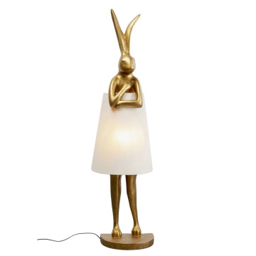 Торшер KARE Stehleuchte Animal Rabbit Gold/Weiß 56129