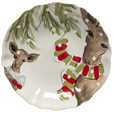 Салатник Casafina Deer Friends Shallow Bowl Large DF632-WHI