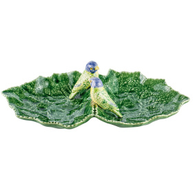 Менажница Bordallo Pinheiro Cinerária Double Leaf with Blue Birds 65002944
