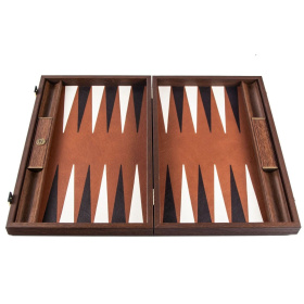 Нарды Manopoulos Premium Leatherette Caramel Brown Backgammon Set BDE1ABR