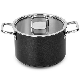 Кастрюля с крышкой Silampos Comfort Glass Black Stockpot 63212JWR6624