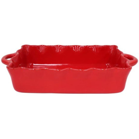 Форма для выпечки Casafina Cook & Host Large Rectangular Ruffled Baker Red RFF440-RED