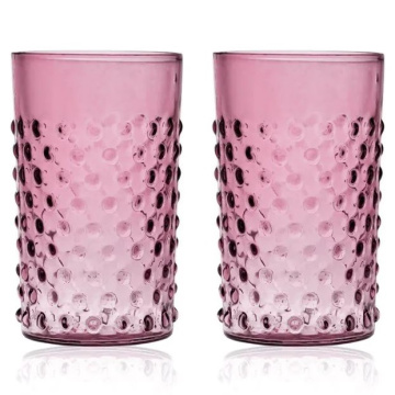 2 стакана для воды Klimchi Underlay Violet Hobnail Tumblers 200 мл (арт. 21013/200-327/27)