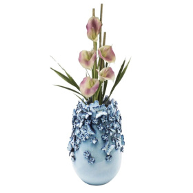 Ваза KARE Vase Butterflies Lightblue 60463