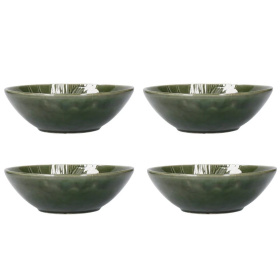 Набор тарелок для пасты KitchenCraft Mikasa Jardin Green Pasta Bowls Set MKJDPASTAPK4