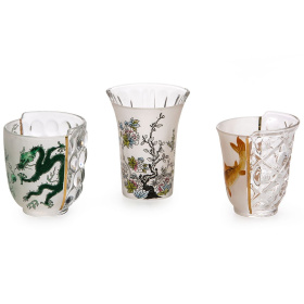 3 стакана для воды Seletti Hybrid Drinking Glasses Aglaura 09734