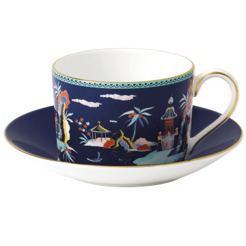 Чашка чайная с блюдцем Wedgwood Wonderlust Blue Pagoda Teacup & Saucer (арт. 40031709)