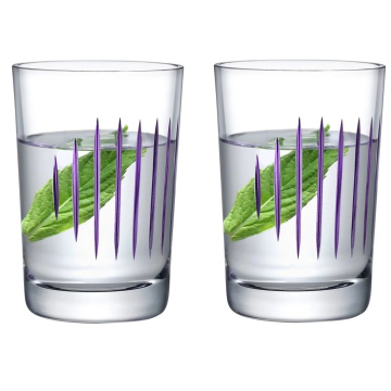 2 стакана для воды Nude Glass Parrot Clear & Purple 240 мл (арт. 1116681)