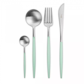 Набор столовых приборов Cutipol Goa Celadon Green Matte Brushed GO.006.CE