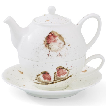 Чайный набор Royal Worcester Wrendale Designs Robins Tea for One (арт. WNLK3917-XW)