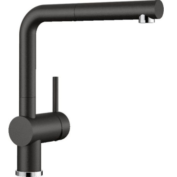 Кухонный смеситель Blanco Linus-S Silgrfnit-Look Black 526148
