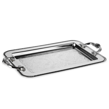 Поднос прямоугольный Queen Anne Rectangular Tray/Cast Handles (арт. 0/86)