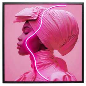 Картина KARE Gerahmtes Bild Pink Woman LED 56577