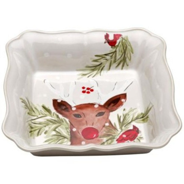 Форма для выпечки Casafina Deer Friends Square White Baker DF637-WHI