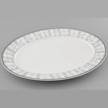 Блюдо овальное Leander Sabina Šedý Ornament 02111523-1013