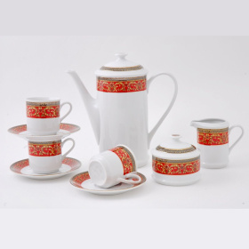 Кофейный сервиз Leander Sabina Červená Páska 02160714-0979
