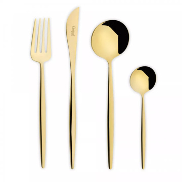 Набор столовых приборов Cutipol Moon Mirror Polished Gold Plated MO.006.G