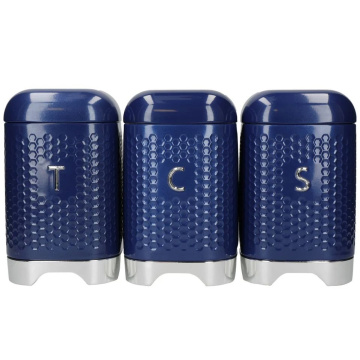 Набор банок для хранения KitchenCraft Lovello TCS Canisters Midnight Navy LOVTCSSETBLU