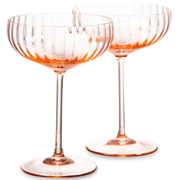 2 бокала для шампанского Anna Von Lipa Lyon Champagne Saucer Rosa 280 мл (арт. AVL-622-50)