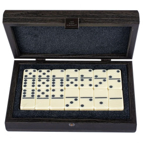 Домино Manopoulos Premium Domino Set in Dark Grey Leather Croc Tote DLE10CBL