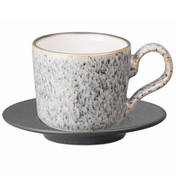 Чашка кофейная с блюдцем Denby Studio Grey Brew Espresso Cup with Saucer (арт. 426011011/426011012)