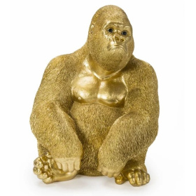 Фигурка KARE Deko Figur Monkey Gorilla Side Medium Gold 61446