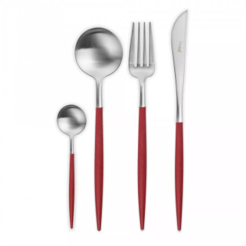 Набор столовых приборов Cutipol Goa Red Matte Brushed GO.006.R
