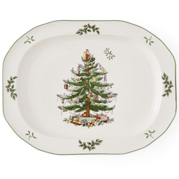 Блюдо овальное Spode Christmas Tree Sculpted Oval Platter (арт. XT5198-X)