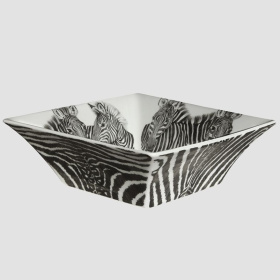 Салатник квадратный Taitù Wild Spirit Zebra Ciotola Quadrata Media 12-1-12-D