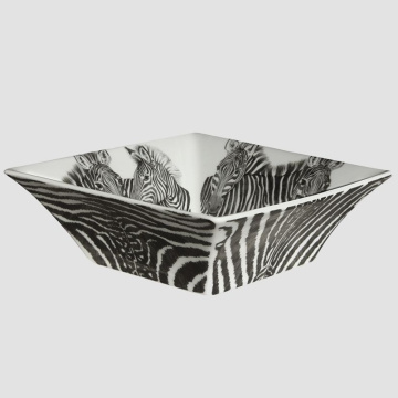 Салатник квадратный Taitù Wild Spirit Zebra Ciotola Quadrata Media 12-1-12-D