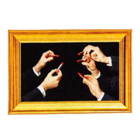 Коврик Seletti Toiletpaper Mat Lipstick Black 18185
