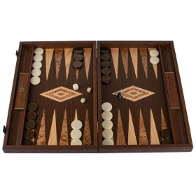 Нарды Manopoulos Premium Handcrafted Wenge with Walnut Burl Backgammon Set BVV3JD