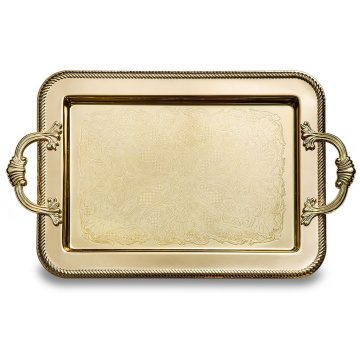 Поднос прямоугольный Queen Anne Golden Rectangular Tray/Handles (арт. 4/86)