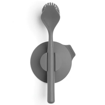 Щетка для мытья посуды Brabantia SinkSide Dish Brush with Suction Cup Holder Dark Gray (арт. 117589)