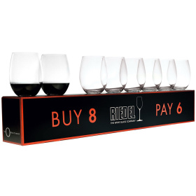 8 бокалов для красного вина RIEDEL O Wine Tumbler Cabernet/Merlot Set 5414/80