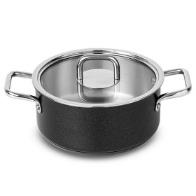 Кастрюля с крышкой Silampos Comfort Glass Black Casserole 63212JWR1016