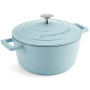 Кастрюля с крышкой KitchenCraft MasterClass Sky Blue Casserole Dish MCMCRD20SKY. фото 1