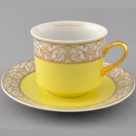 Чашка с блюдцем Leander Sabina Zlaté Listy 02120415-234L