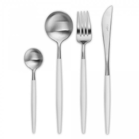 Набор столовых приборов Cutipol Goa White Matte Brushed GO.006.W