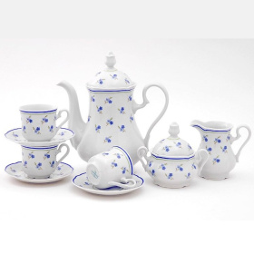 Кофейный сервиз Leander Mary-Anne Modré Květiny 03160714-0887