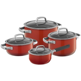 Набор кастрюль WMF Fusiontec Mineral Cookware Set 4-piece Red 3201113668