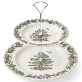 Блюдо двухъярусное Spode Christmas Tree 2-tier Cake Stand XTRO46700
