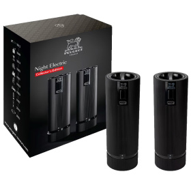 Набор электрических мельниц Peugeot Night Electric Line Electric Matte Black Salt and Pepper Mills Set 43292